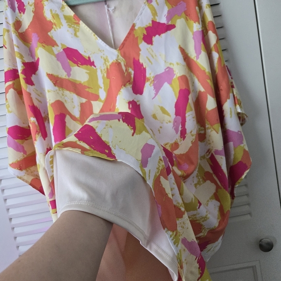 NWT Adrienne High Low Dress With Lining Size M - Picture 5 of 10